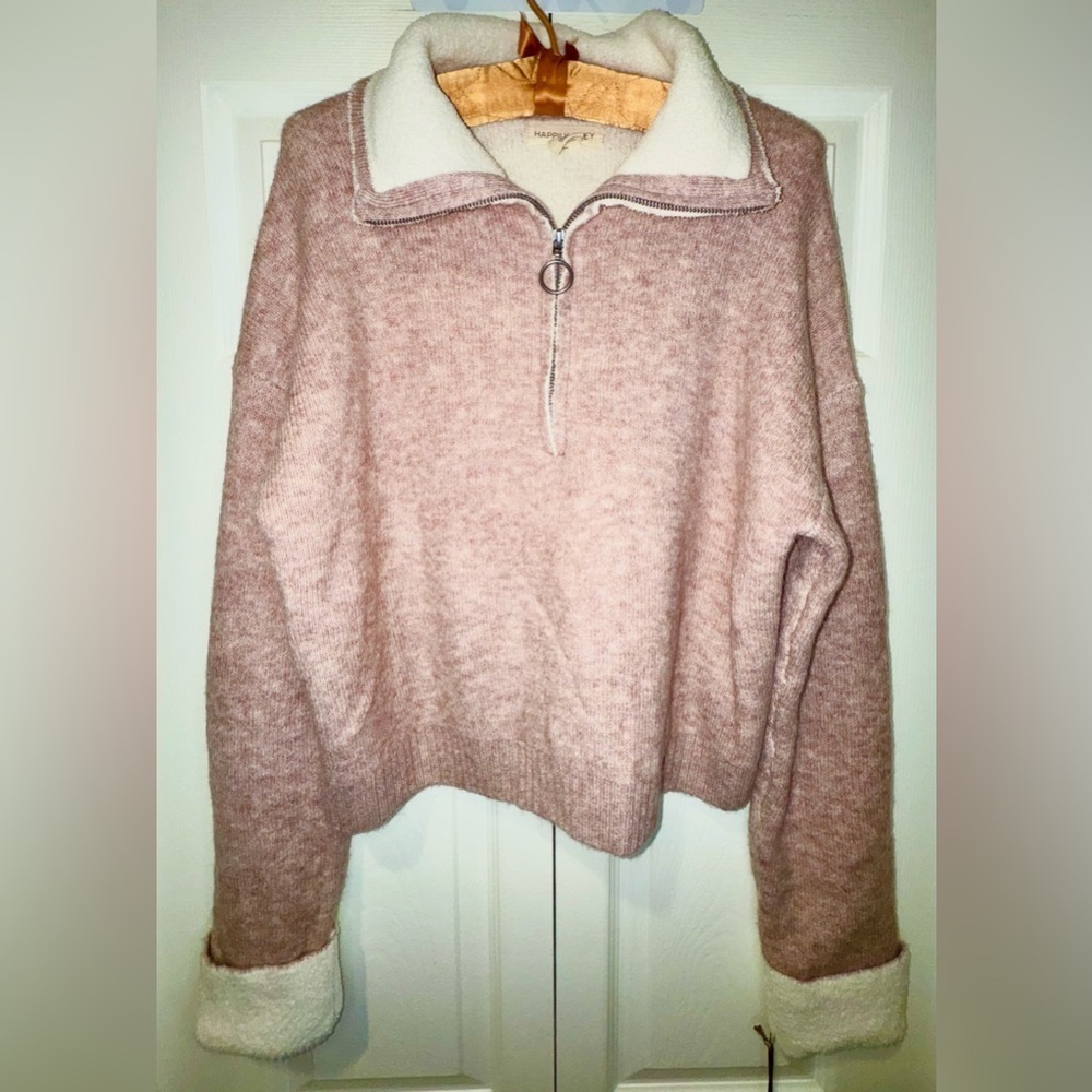 Happily Grey Ultra-Soft Half Zip Pullover – NWT. size Large